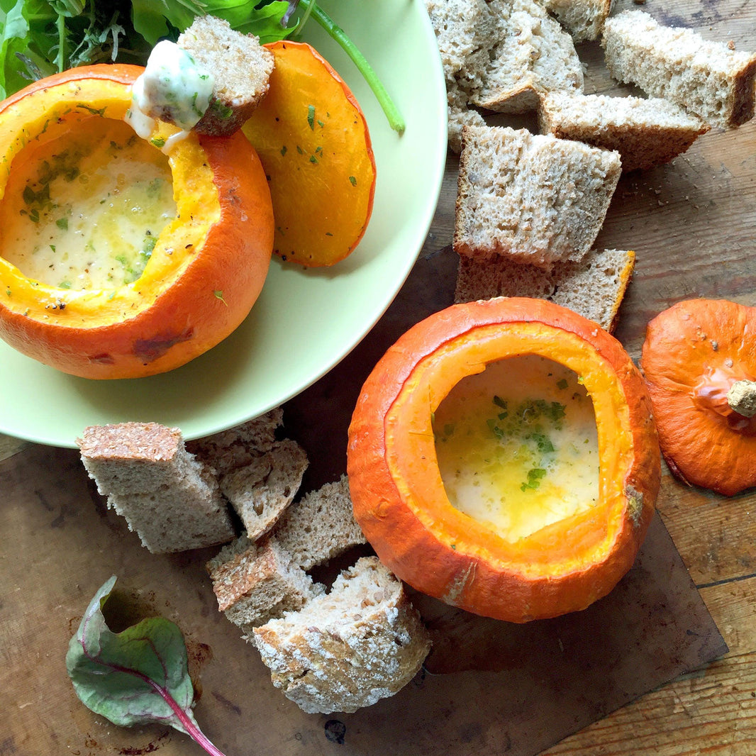 Mini squash fondues