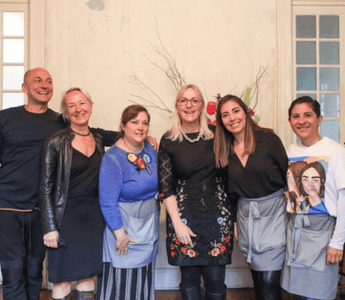 Paula Pryke creates Mexican flower arranging workshop with student Tere