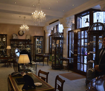 Inside upscale jewellery store, Bentley & Skinner with Joanna Hardy