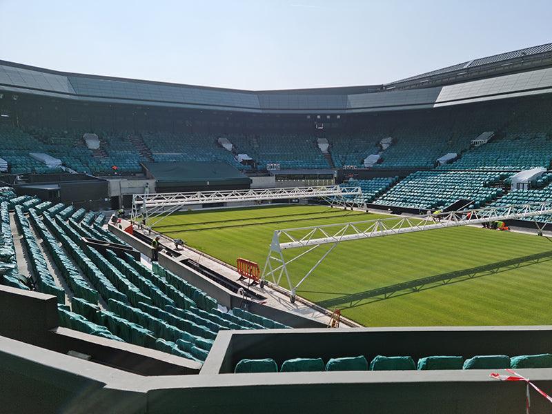 Wimbledon grass tennis courts and gardens