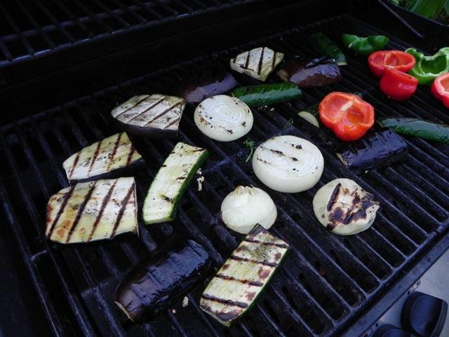Grilled Mediterranean vegetables on the barbecue: healthy eating