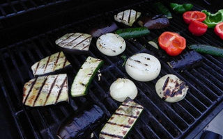 Grilled Mediterranean vegetables on the barbecue: healthy eating