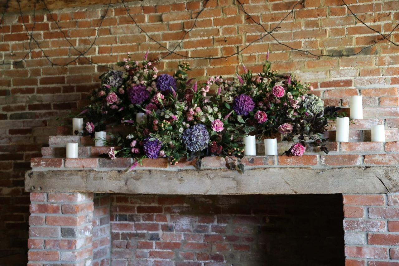Wedding flowers - decorating the reception venue