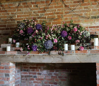 Wedding flowers - decorating the reception venue