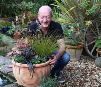 Planting containers for fall colour: flower arranging with plants